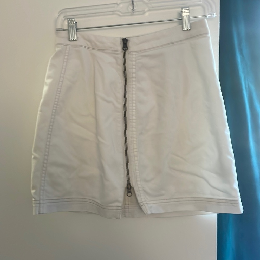 Free people white mini skirt